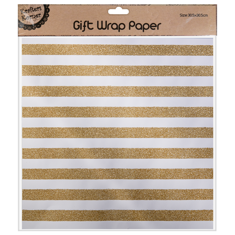 Light Gray Krafters Korner Glitter Stripe Paper Cardstock