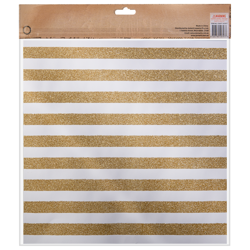 Light Gray Krafters Korner Glitter Stripe Paper Cardstock