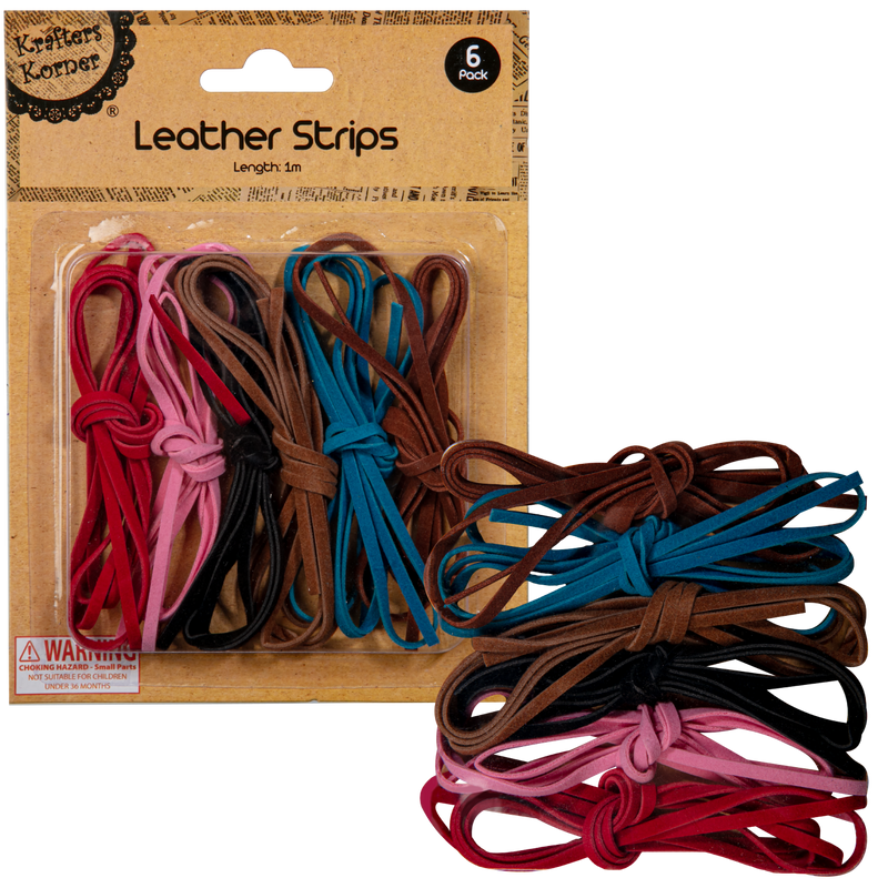 Krafters Korner Leather Strips x1m (6 Pack)
