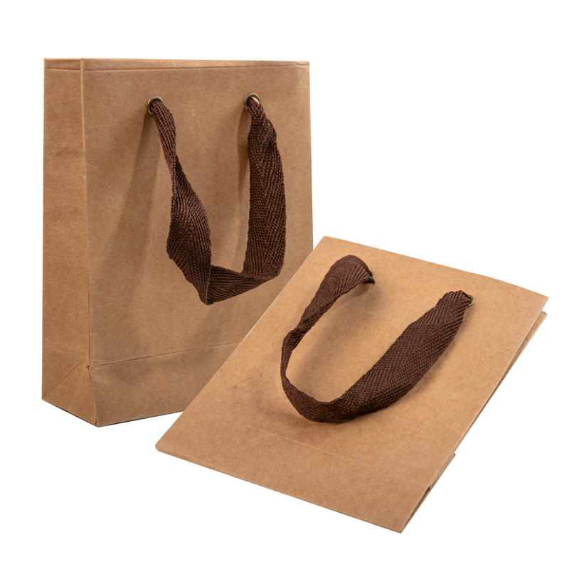 Rosy Brown Krafters Korner Brown Bags 2 Pack 14.5x11x 5cm Gift Bags and Recloseable Bags