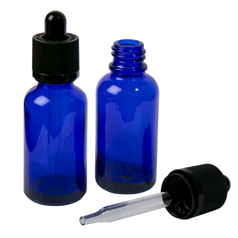 Dark Blue Krafters Korner Glass Dropper Bottle (2 Pack) Shells Glass and Mirrors