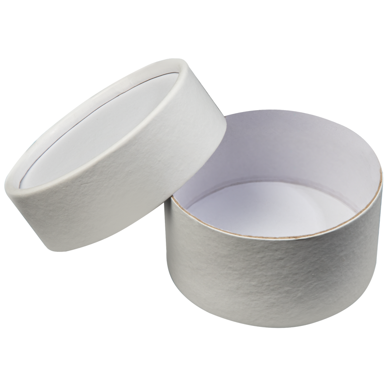 Dark Gray Krafters Korner Round Paper Boxes-White (2 Pack) Craft Storage