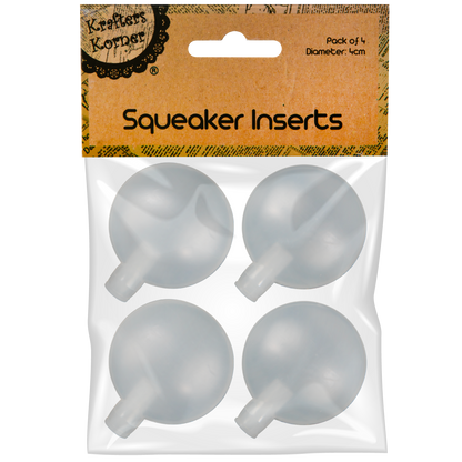Light Gray Krafters Korner Squeaker Insert 4cm 4 Pack Doll Making