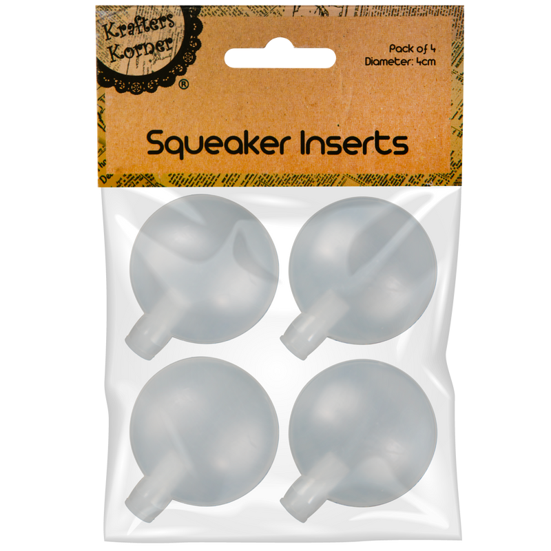 Light Gray Krafters Korner Squeaker Insert 4cm 4 Pack Doll Making