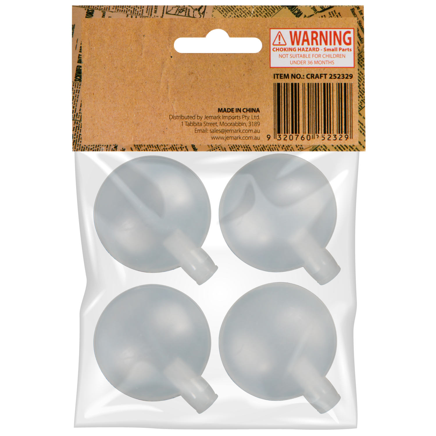 Light Gray Krafters Korner Squeaker Insert 4cm 4 Pack Doll Making