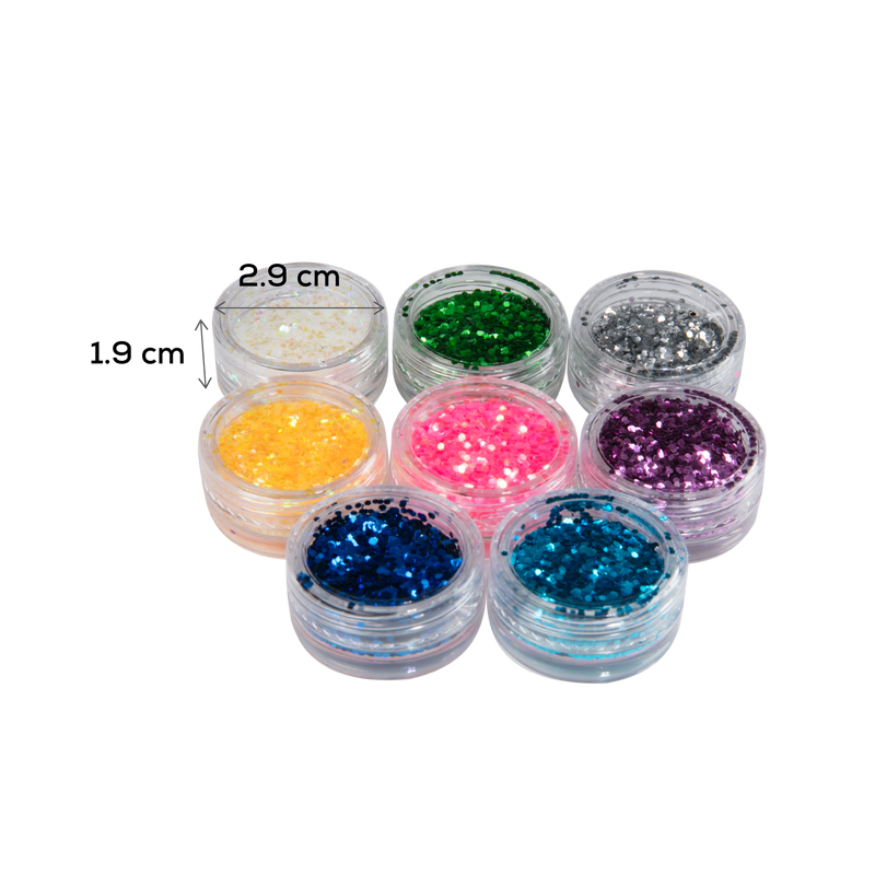 Dark Gray Krafters Korner Glitter Tubs 8 Pack Glitter