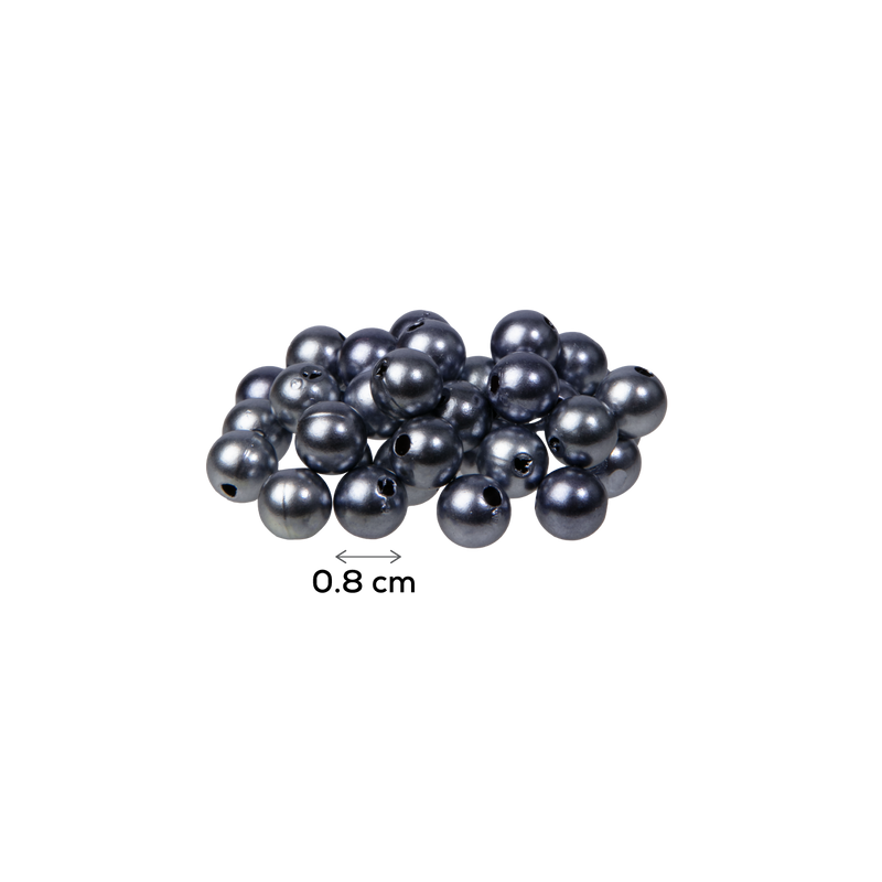 Dark Slate Gray Krafters Korner 8mm Silver Pearl Beads 50g Beads