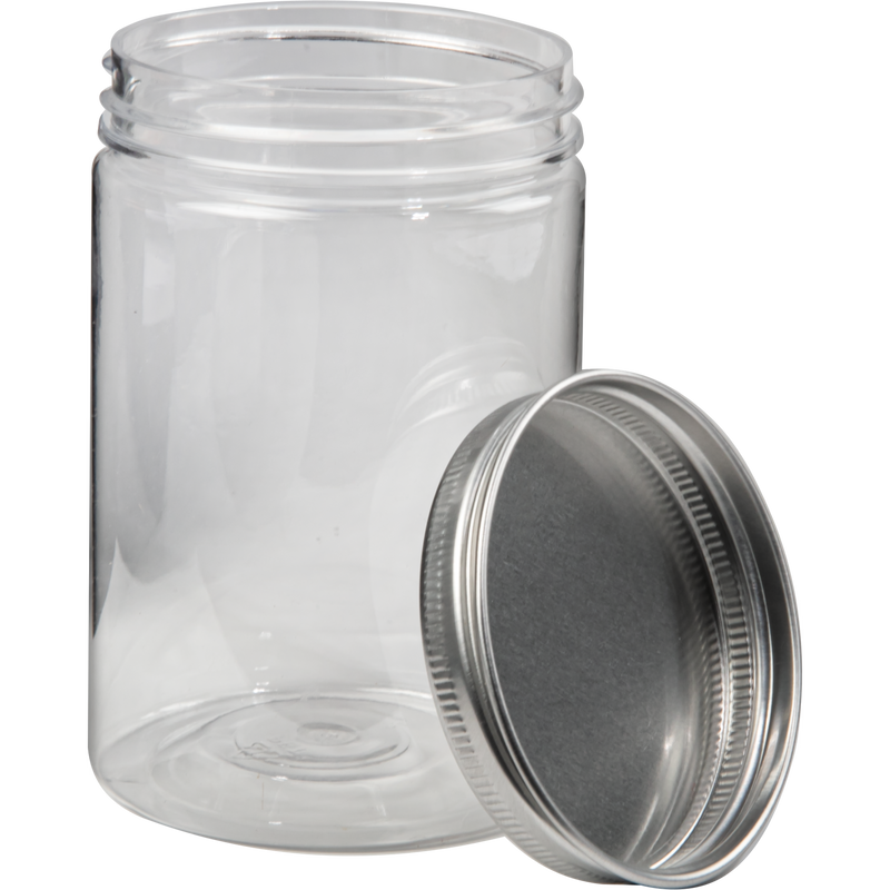 Light Gray Krafters Korner Plastic Jar With Screw On Cap 280ml Craft Storage