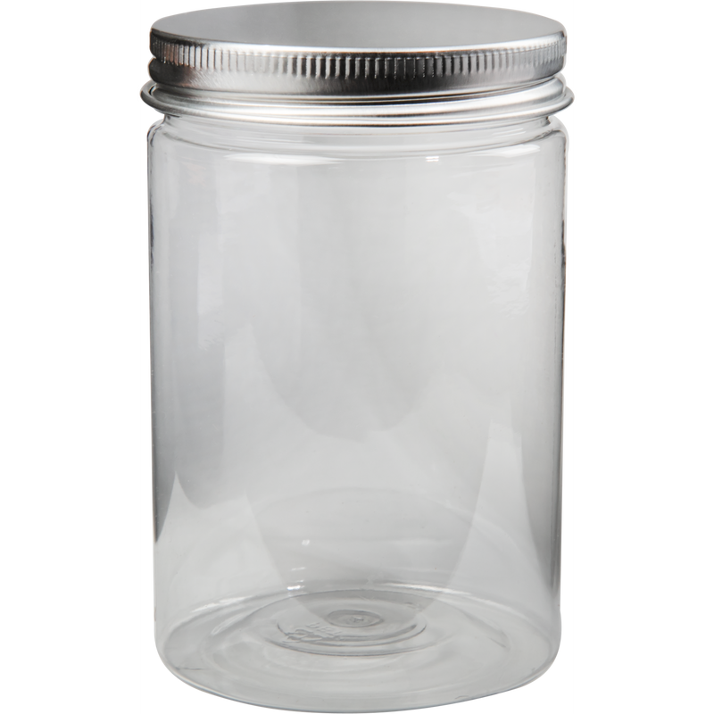 Gray Krafters Korner Plastic Jar With Screw On Cap 280ml Craft Storage