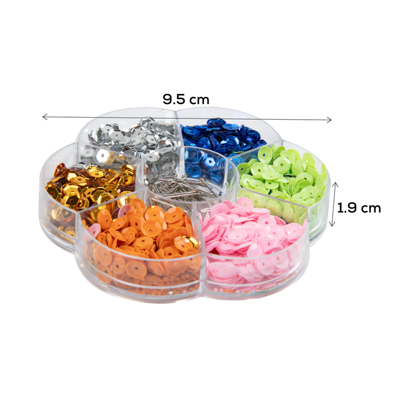 Gray Krafters Korner Pastel 6 Colour Sequin Set Sequins and Rhinestons