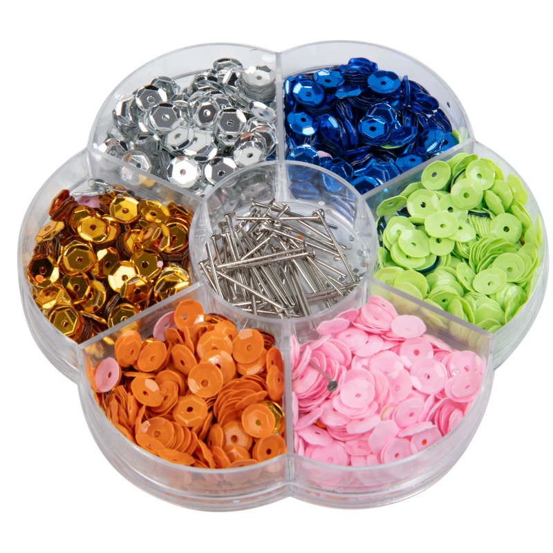 Gray Krafters Korner Pastel 6 Colour Sequin Set Sequins and Rhinestons