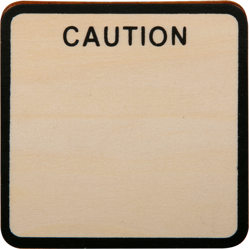 Tan Krafters Korner Wooden Craft Caution Signs 3 Pack Kids Wood Craft