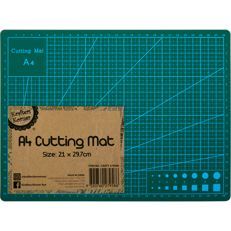 Dark Slate Gray Krafters Korner Cutting Mat A4 Quilting and Sewing Tools and Accessories