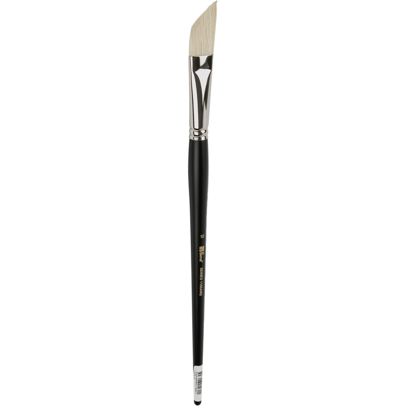 Gray Art Spectrum Brush Series 1100 Interlocked Hog Bristle - Angle Chisel Size - 10 Paint Brushes