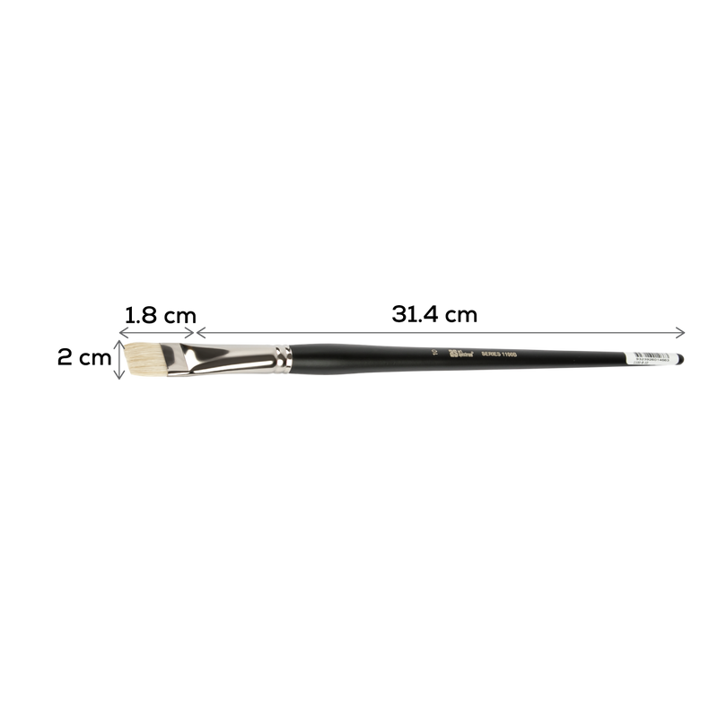 Dark Slate Gray Art Spectrum Brush Series 1100 Interlocked Hog Bright - Short Bright Size - 10 Paint Brushes