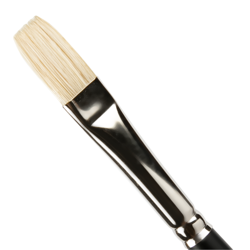 Dark Slate Gray Art Spectrum Brush Series 1100 Interlocked Hog Bristle - Flat Size - 6 Paint Brushes