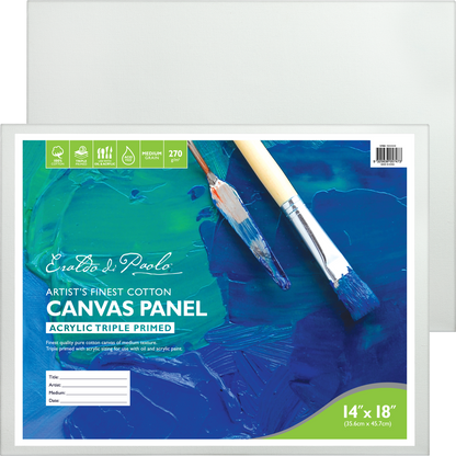 Dark Cyan 14 x 18 Inches Eraldo di Paolo Canvas Panel Canvas Panels