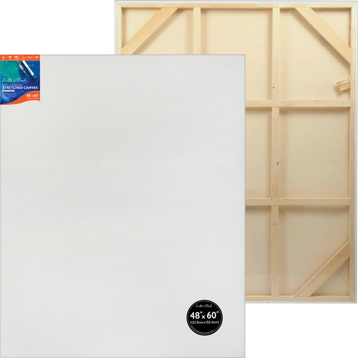 Light Gray 48 x 60 inches Eraldo di Paolo Gallery Wrapped Stretched Canvas Gallery Wrapped Stretched Canvas