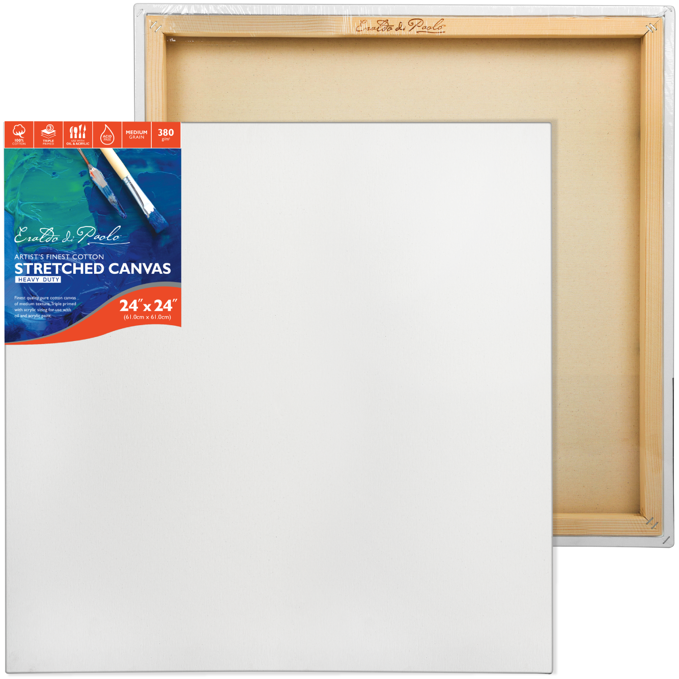 Light Gray 24 x 24 inches Eraldo di Paolo Gallery Wrapped Stretched Canvas Gallery Wrapped Stretched Canvas