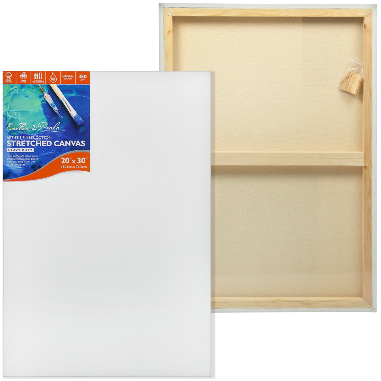 Light Gray 20 x 30 inches Eraldo di Paolo Gallery Wrapped Stretched Canvas Gallery Wrapped Stretched Canvas