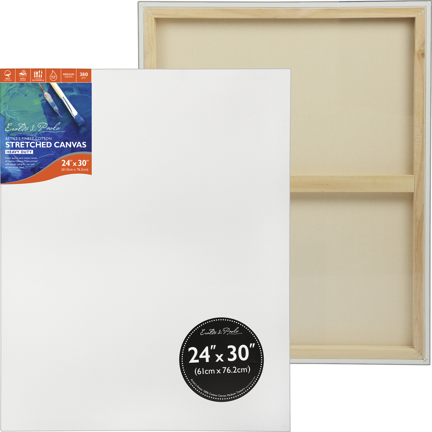 Light Gray 24 x 30 inches Eraldo di Paolo Gallery Wrapped Stretched Canvas Gallery Wrapped Stretched Canvas