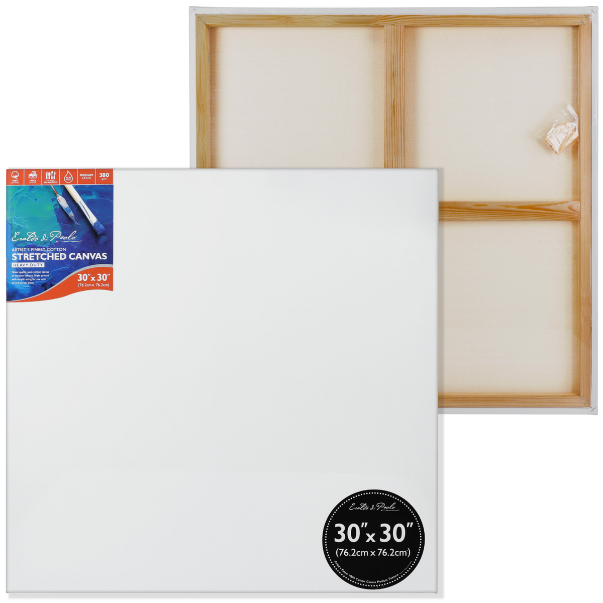 Light Gray 30 x 30 inches Eraldo di Paolo Gallery Wrapped Stretched Canvas Gallery Wrapped Stretched Canvas