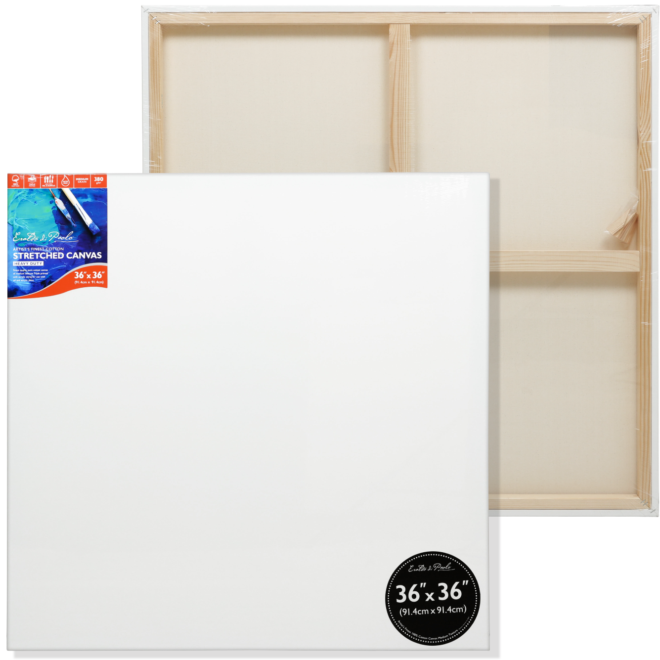Light Gray 36 x 36 inches Eraldo di Paolo Gallery Wrapped Stretched Canvas Gallery Wrapped Stretched Canvas