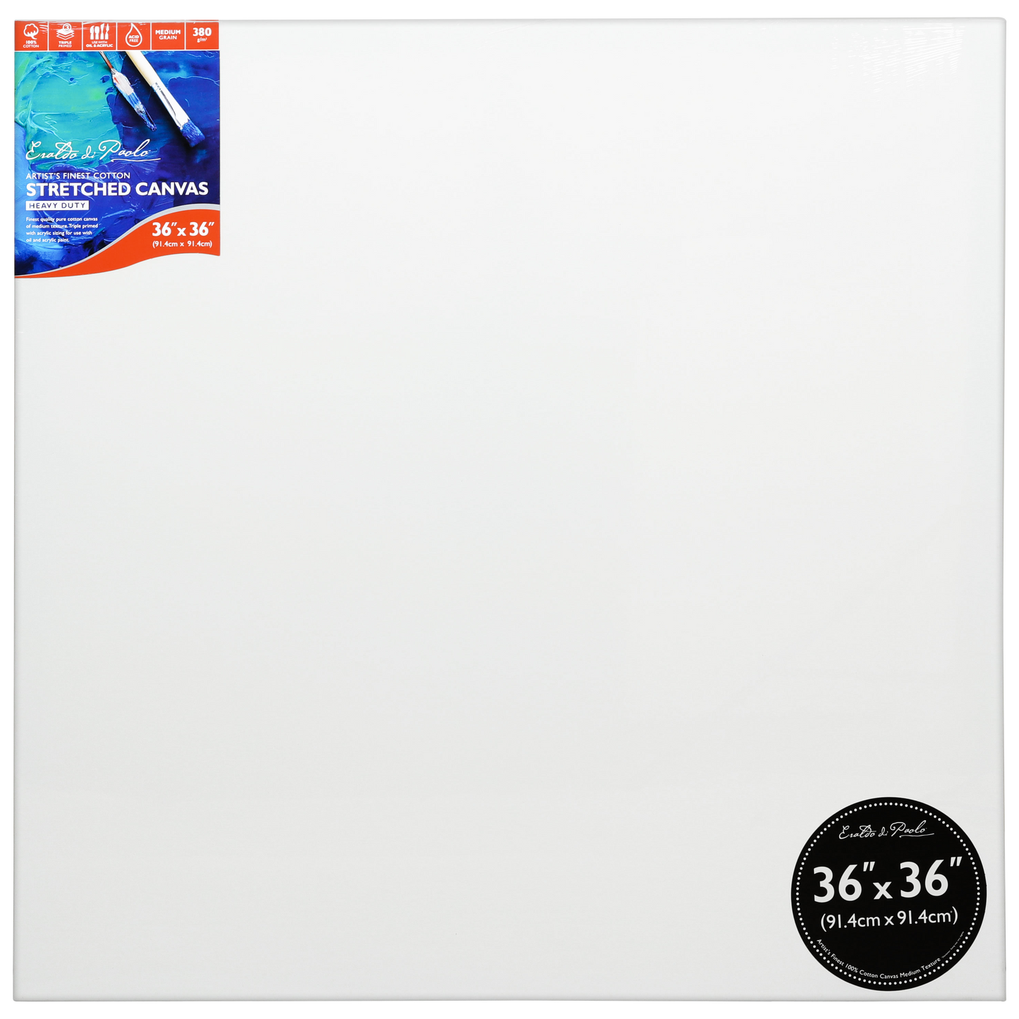 White Smoke 36 x 36 inches Eraldo di Paolo Gallery Wrapped Stretched Canvas Gallery Wrapped Stretched Canvas
