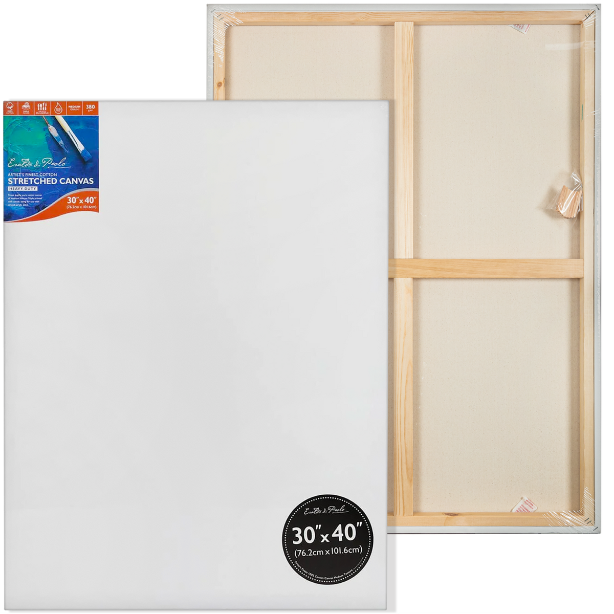 Light Gray 30 x 40 inches Eraldo di Paolo Gallery Wrapped  Stretched Canvas Gallery Wrapped Stretched Canvas