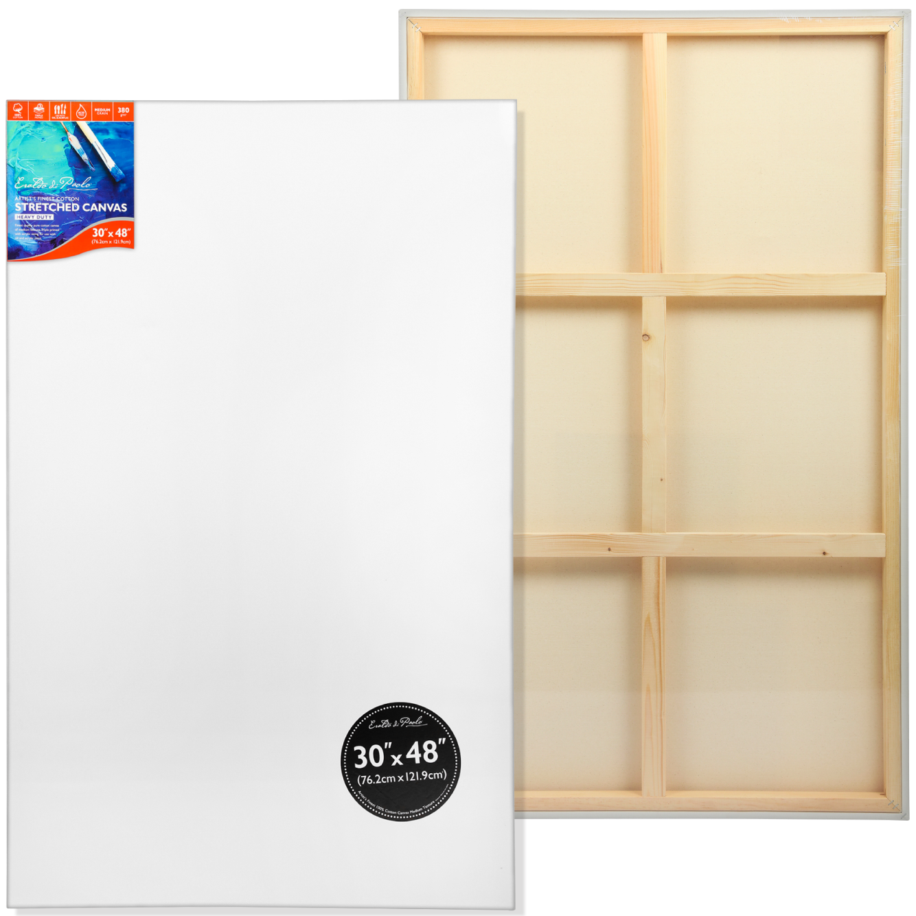 Light Gray 30 x 48 inches Eraldo di Paolo  Gallery Wrapped Stretched Canvas Gallery Wrapped Stretched Canvas