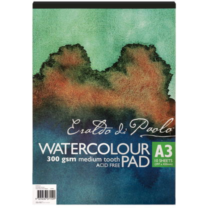 Dark Slate Gray Eraldo di Paolo A3 Cold Pressed Watercolour Pad 300gsm 100% Cotton 10 Sheets Watercolour Pads