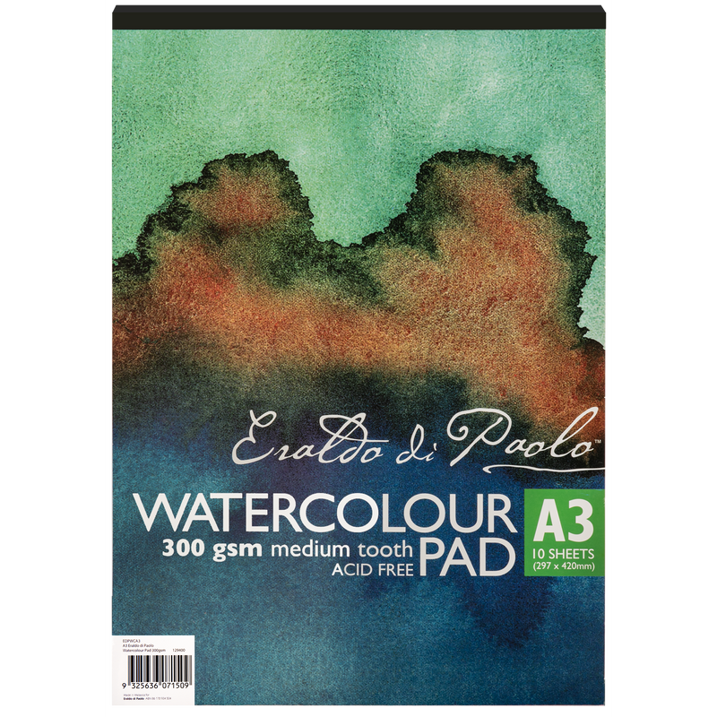 Dark Slate Gray Eraldo Di Paolo A3 Cold Pressed Watercolour Pad 300gsm 100% Cotton 10 Sheets Pads