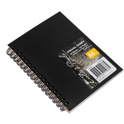 Black Eraldo di Paolo A6 Visual Diary 110gsm 60 Sheets Visual Diary
