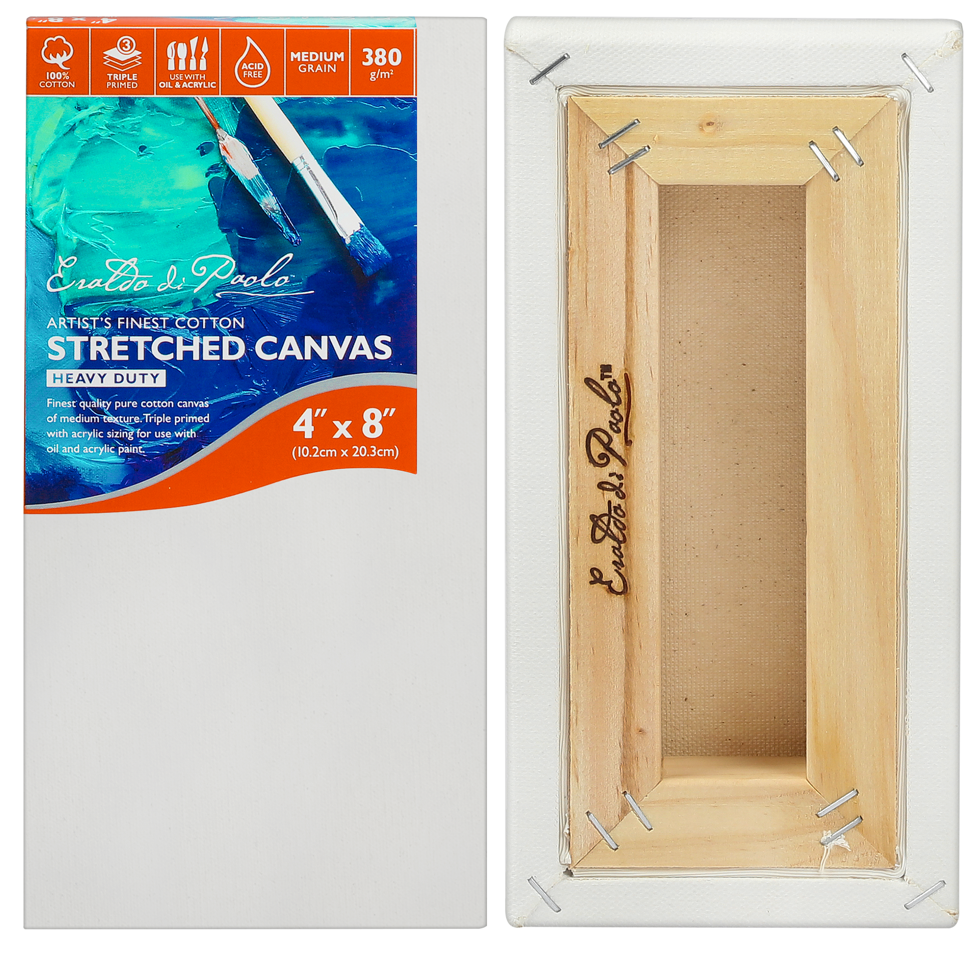 Light Gray 4 x 8 inches Eraldo di Paolo Gallery Wrapped Stretched Canvas Gallery Wrapped Stretched Canvas