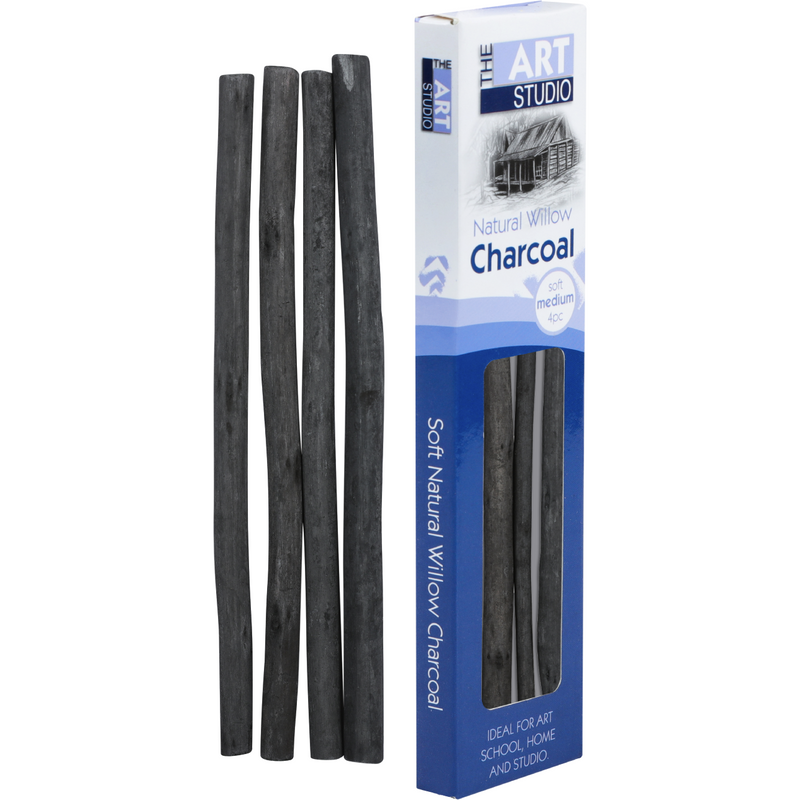 Dark Slate Gray The Art Studio Natural Willow Charcoal Soft Medium 3/16 x 6 Inches 4 Pieces Pastels & Charcoal