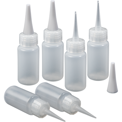 Gray The Art Studio Needle Tip Bottle Applicator 29ml 6 Pieces Painting Accessories