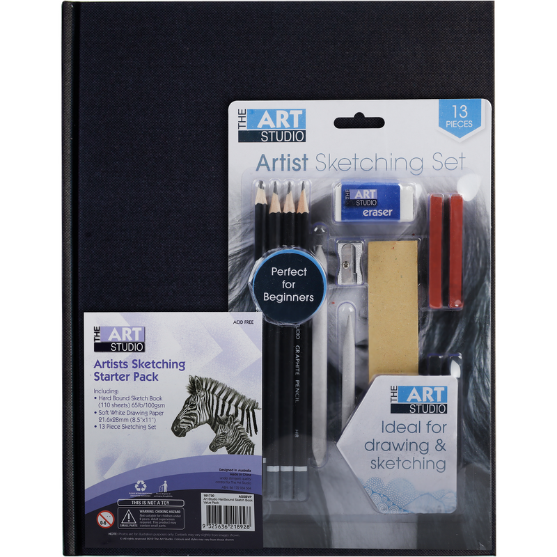 Gray The Art Studio Artist Sketching Starter Pack Drawing and Sketching Sets