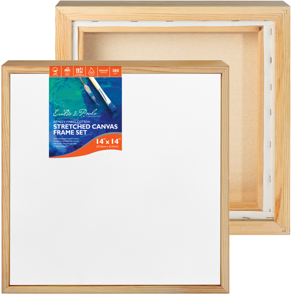 Antique White 14 x 14 Inches Eraldo di Paolo Stretched Canvas with Wood Frame Gallery Wrapped Stretched Canvas With Wooden Frame