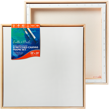 Light Gray Eraldo di Paolo Stretched Canvas with Wood Frame 20 x 20 Inches Gallery Wrapped Stretched Canvas With Wooden Frame