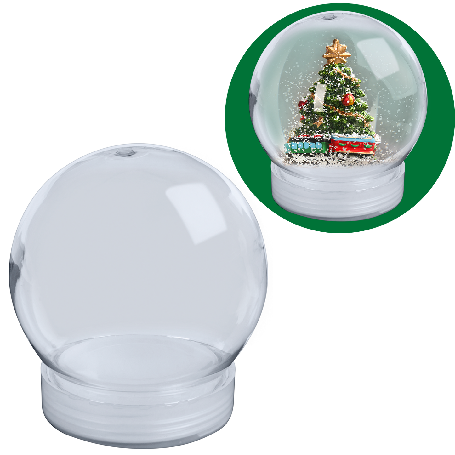 Light Gray Make A Merry Christmas Snow Globe Ornament Christmas