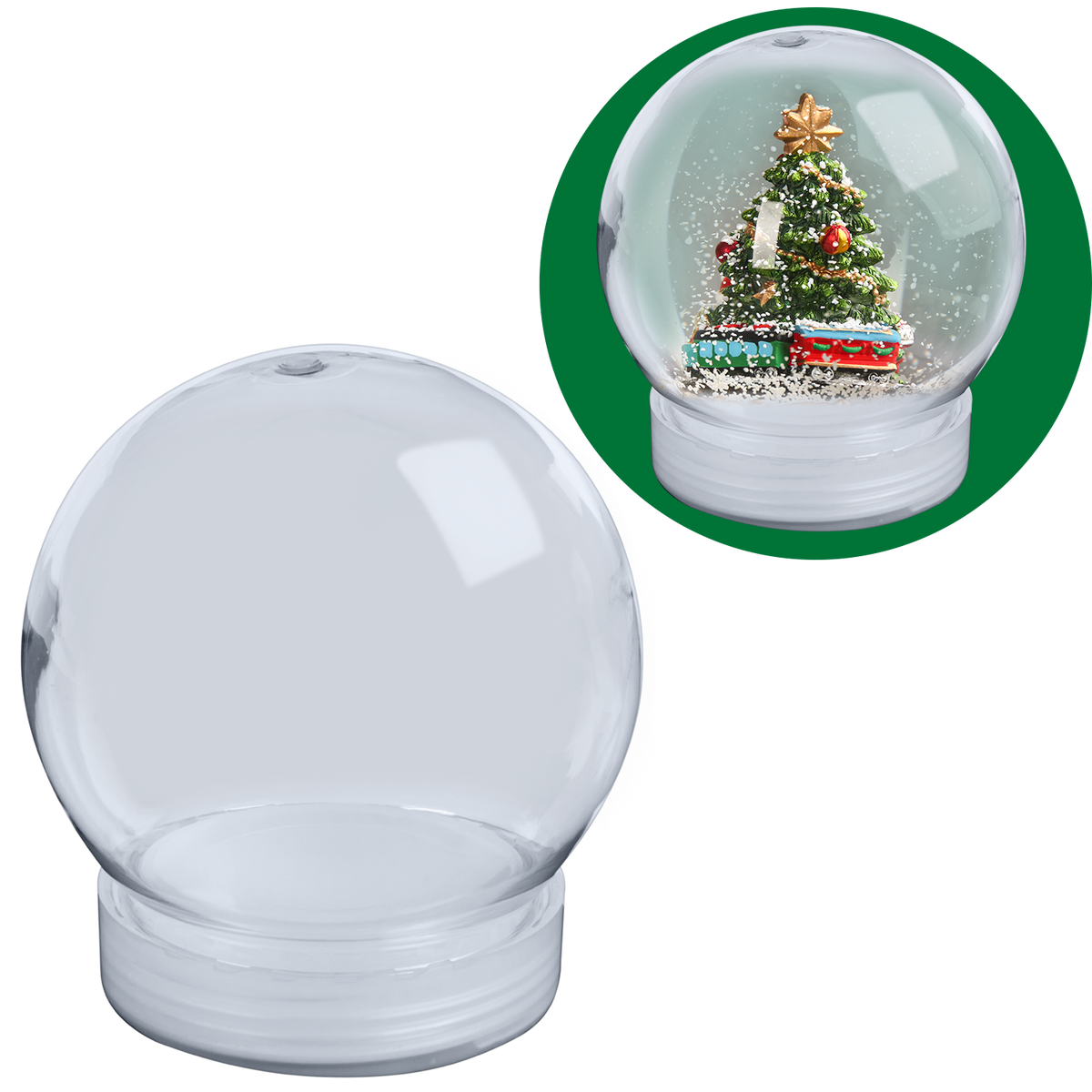 Light Gray Make A Merry Christmas Snow Globe Ornament Christmas
