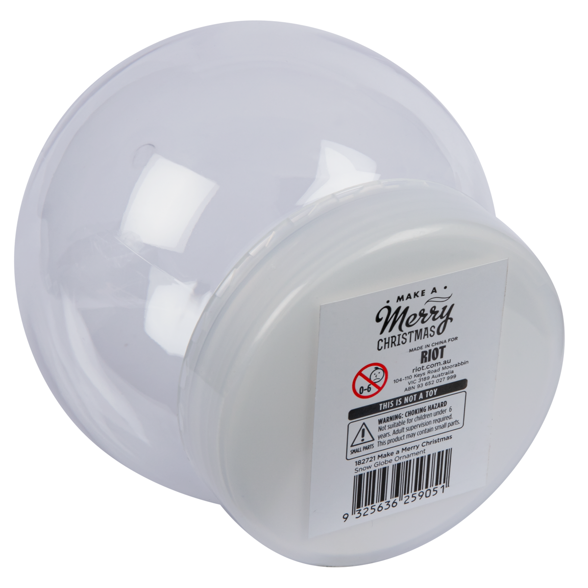Gray Make A Merry Christmas Snow Globe Ornament Christmas