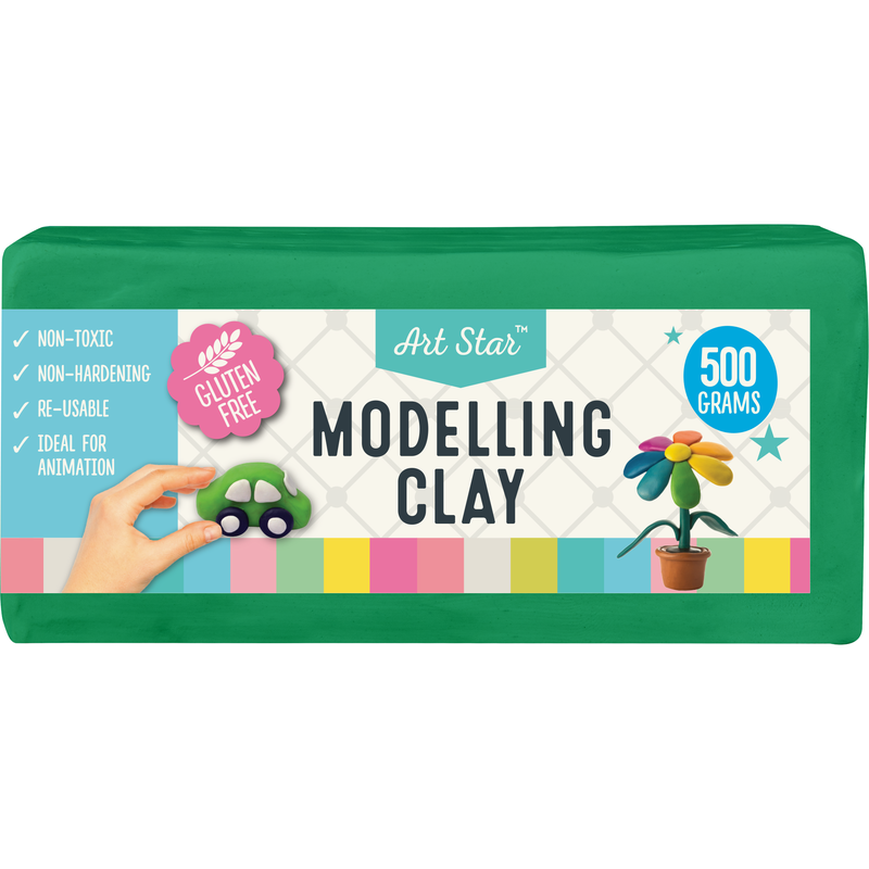 Bisque Art Star Green Modelling Clay / Plasticine 500g Kids Modelling Supplies
