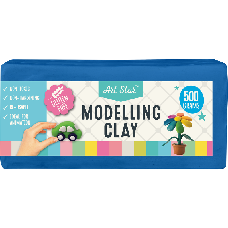 Bisque Art Star Modelling Clay / Plasticine 500g Blue Kids Modelling Supplies