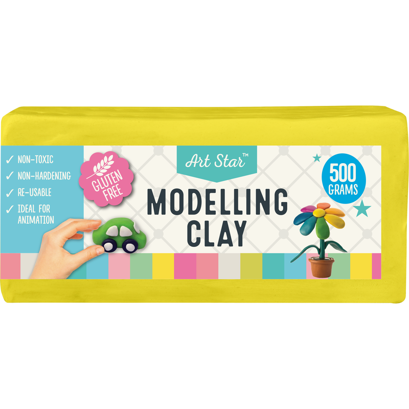 Light Gray Art Star Yellow Modelling Clay 500g Kids Modelling Supplies
