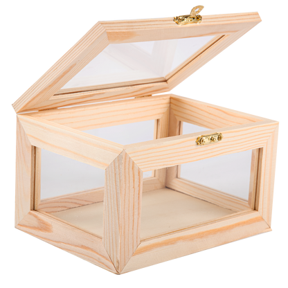 Wheat Urban Crafter Pine Frame Box with Window Sides 15x11x9cm Frames