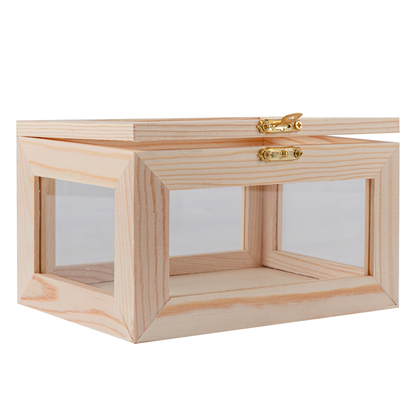Tan Urban Crafter Pine Frame Box with Window Sides 15x11x9cm Frames