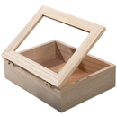Rosy Brown Urban Crafter Rectangular Keepsake Case Clear Lid 17x13x5cm Wood Crafts