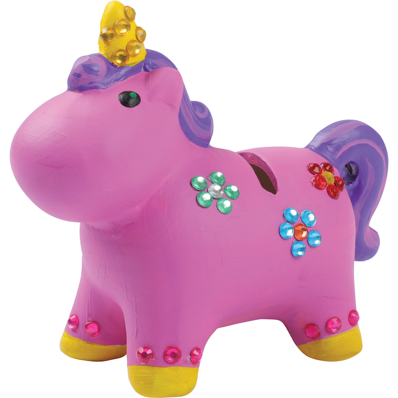 Pale Violet Red Art Star Paint Your Own Unicorn Money Box Kit