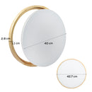 Light Gray Eraldo di Paolo Round Framed Canvas Set 40cm Gallery Wrapped Stretched Canvas With Wooden Frame